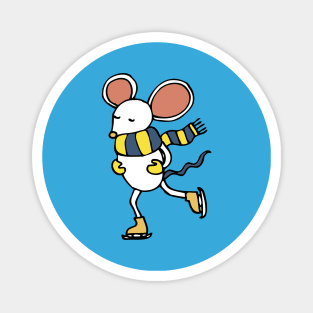 Ice Skating Mouse - cute character by Cecca Designs Magnet